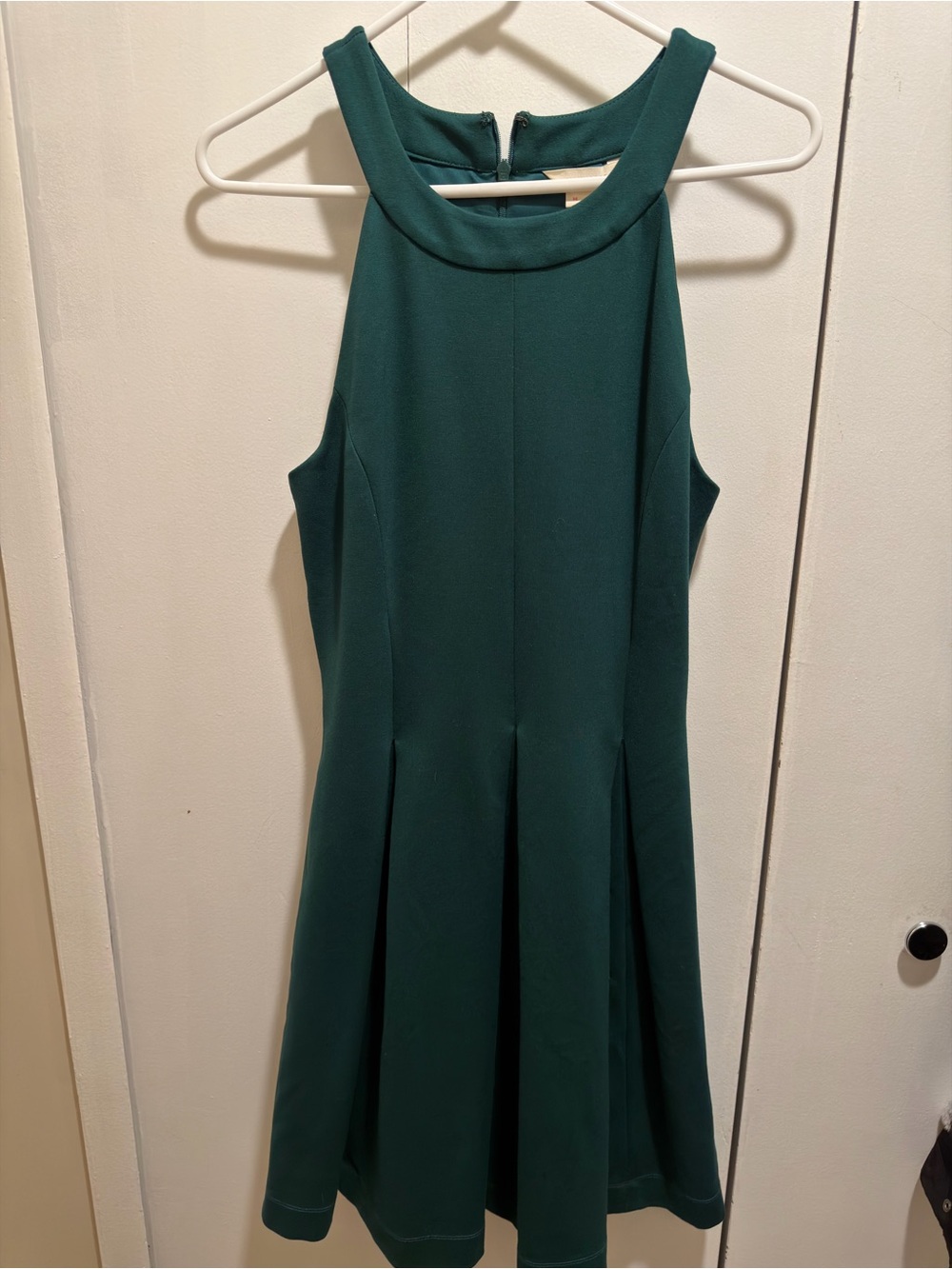 Mauve Emerald Green Halter Midi Dress